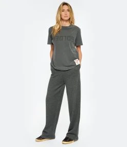 Golden Goose Tee-shirt Golden Logo Coton Anthracite 10 Golden Goose Tee-shirt Golden Logo Coton Anthracite -ANINE BING Boutique golde look20221129 336 1