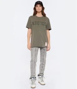 Golden Goose Tee-shirt Golden Homme Coton Olive 13 Golden Goose Tee-shirt Golden Homme Coton Olive -ANINE BING Boutique golde look20230104 15