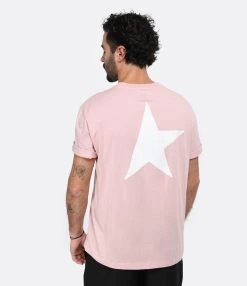 Golden Goose Tee-shirt Star Homme Coton Rose -ANINE BING Boutique golde look20230116 112