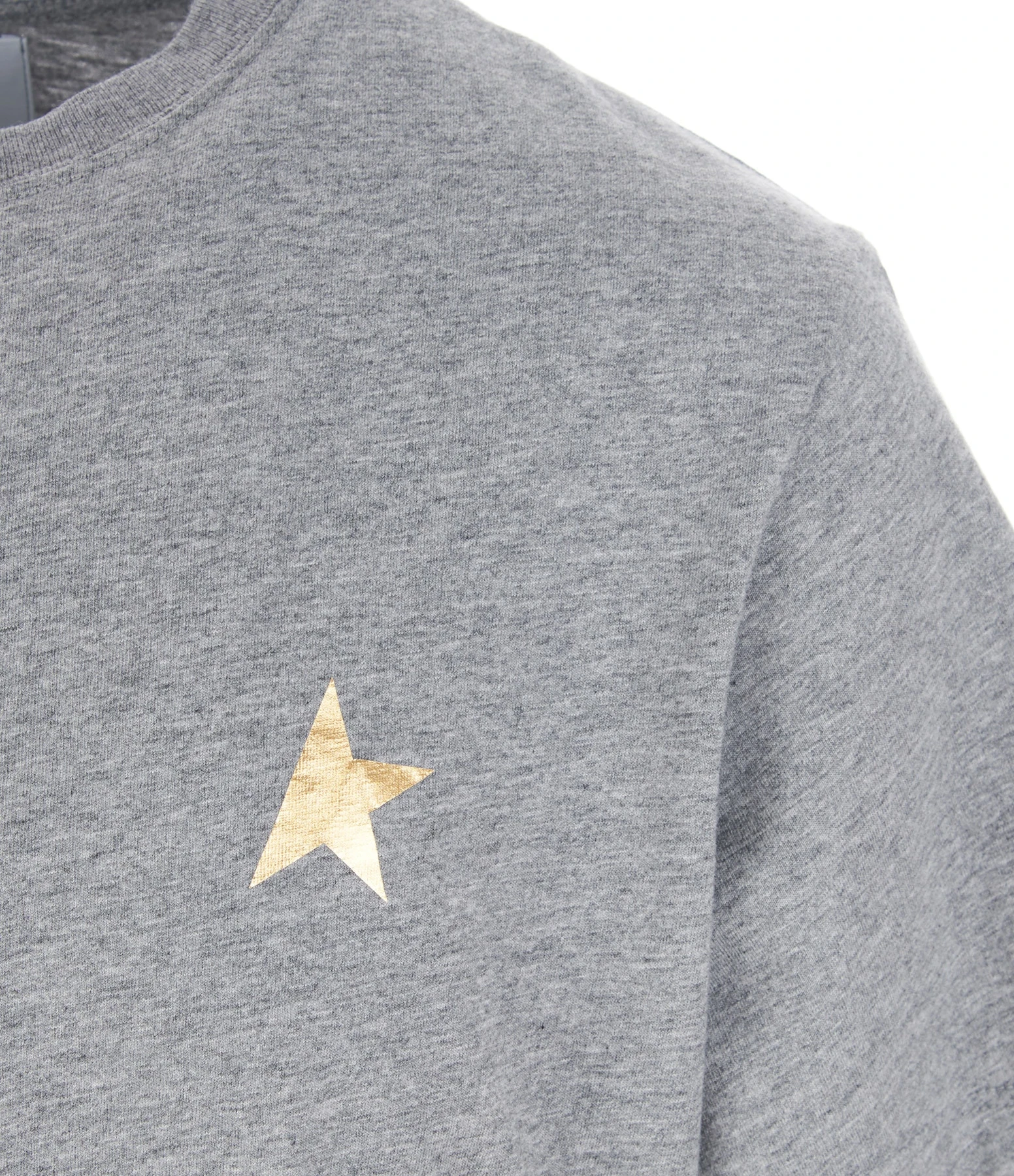 Golden Goose Tee-shirt Étoile Coton Gris Doré 4 Golden Goose Tee-shirt Étoile Coton Gris Doré – Image 2