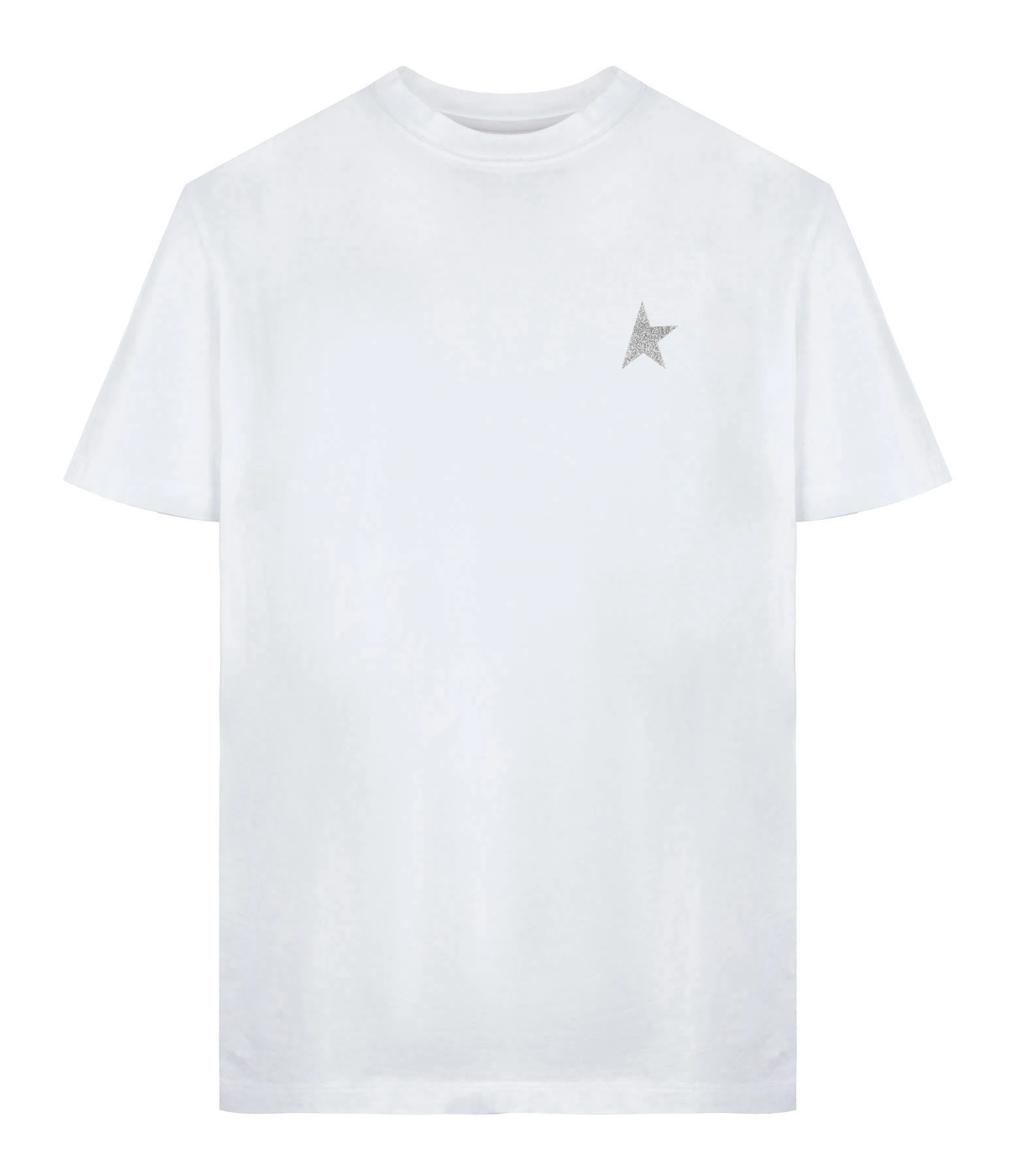 Golden Goose Tee-shirt Étoile Coton Blanc Argenté 3 Golden Goose Tee-shirt Étoile Coton Blanc Argenté