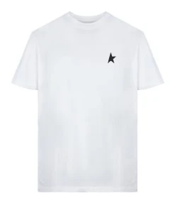 Golden Goose Tee-shirt Ătoile Coton Blanc Noir