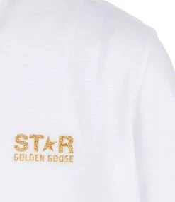 Golden Goose Tee-shirt Homme Big Star Coton Blanc Doré 10 Golden Goose Tee-shirt Homme Big Star Coton Blanc Doré -ANINE BING Boutique golde33778 pck20210621 3 1 1