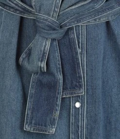 Golden Goose Robe Chemise Golden Denim Bleu -ANINE BING Boutique golde37894 pck20211026 2 1