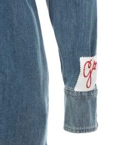 Golden Goose Robe Chemise Golden Denim Bleu -ANINE BING Boutique golde37894 pck20211026 3 1