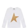 Golden Goose Tee-shirt Enfant Star Manches Longues Coton Blanc Doré 2 Golden Goose Tee-shirt Enfant Star Manches Longues Coton Blanc Doré -ANINE BING Boutique golde44135 pck20220620 1