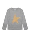 Golden Goose Tee-shirt Enfant Star Manches Longues Coton Gris Doré -ANINE BING Boutique golde44137 pck20220620 1