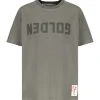 Golden Goose Tee-shirt Golden Homme Coton Olive -ANINE BING Boutique golde49272 pck20221229 1