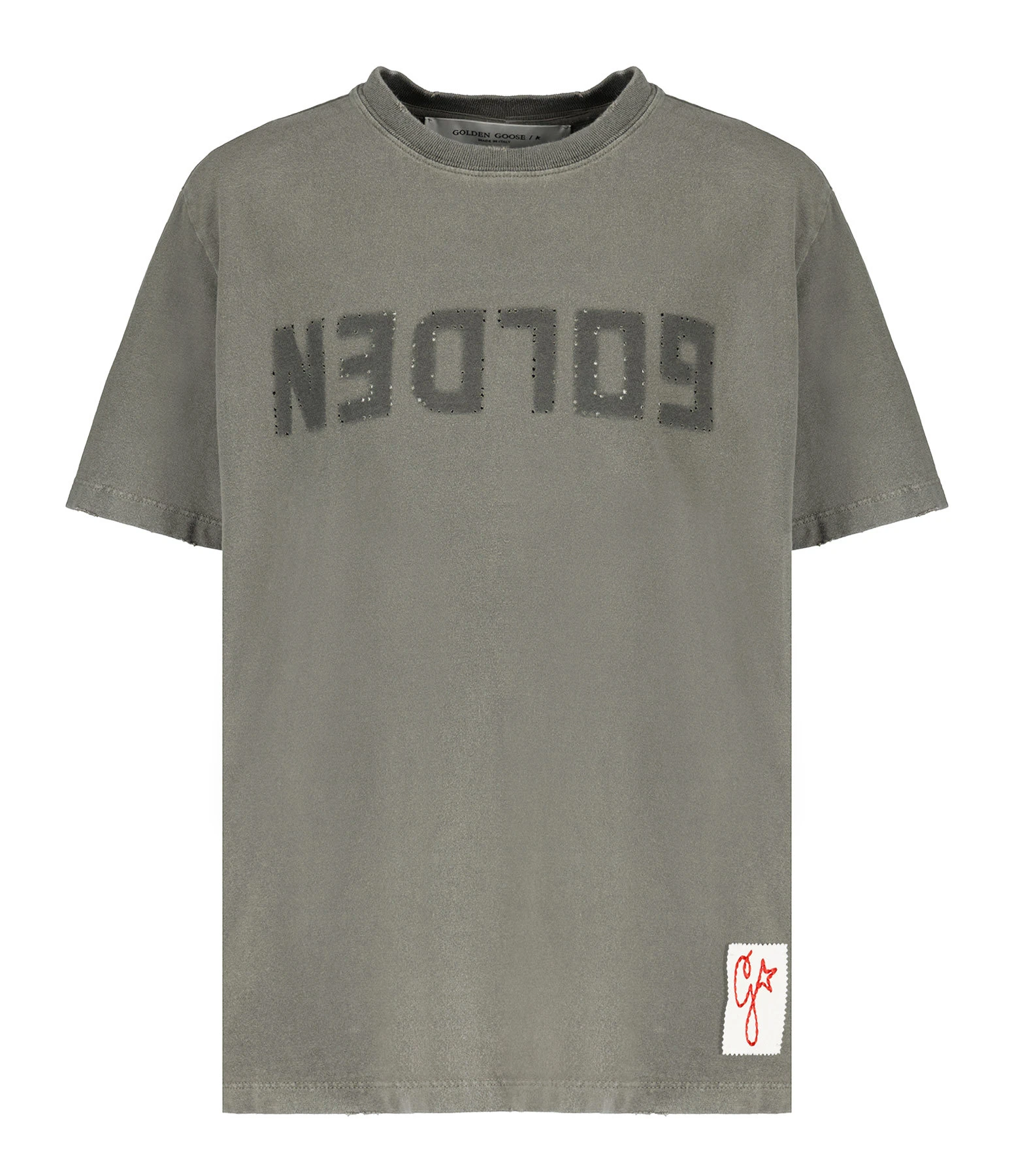 Golden Goose Tee-shirt Golden Homme Coton Olive 3 Golden Goose Tee-shirt Golden Homme Coton Olive