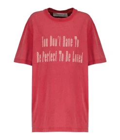 Golden Goose Tee-shirt Journey Homme Coton Rouge