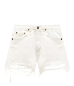 Golden Goose Short Journey Denim Coton Écru