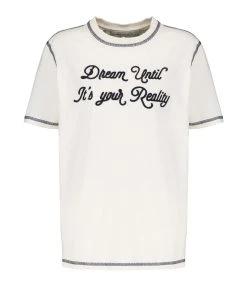 Golden Goose Tee-shirt Journey Regular Coton Ăcru