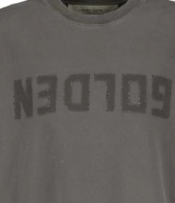Golden Goose Tee-shirt Golden Logo Coton Anthracite 8 Golden Goose Tee-shirt Golden Logo Coton Anthracite -ANINE BING Boutique golden gwp01220p00067160318