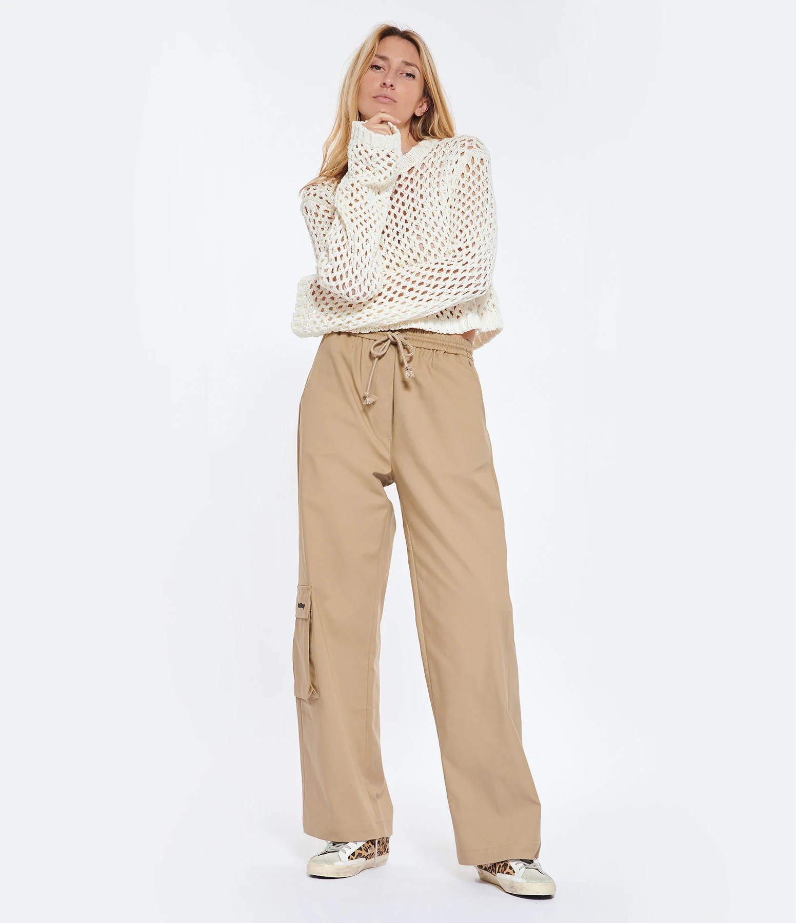 HALFBOY Pantalon Coton Beige 4 HALFBOY Pantalon Coton Beige – Image 2
