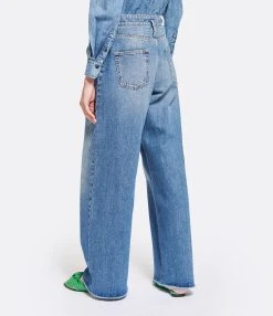 HALFBOY Jean Large Coton Bleu -ANINE BING Boutique halfb look20230207 324