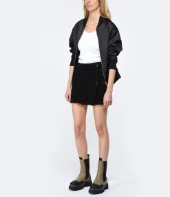 HALFBOY Jupe Coton Noir -ANINE BING Boutique halfb look20230214 121