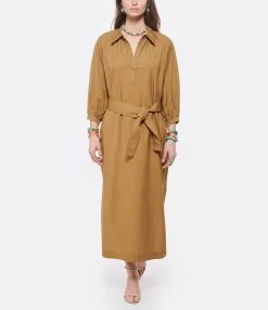 HANA SAN Robe Chemise Penelope Caramel 8 HANA SAN Robe Chemise Penelope Caramel -ANINE BING Boutique hanas look20220323 407