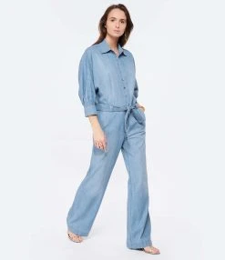 HANA SAN Combinaison Silvane Coton Denim -ANINE BING Boutique hanas look20230126 172