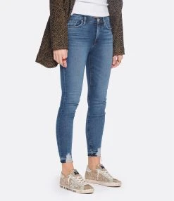 Hudson Jeans Jean Nico Midrise Super Skinny Crop Bleu Shortwave 10 Hudson Jeans Jean Nico Midrise Super Skinny Crop Bleu Shortwave -ANINE BING Boutique hudso look20221102 128