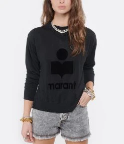 MARANT ÉTOILE Tee-shirt Kilsen Lin Noir -ANINE BING Boutique imare look20210126 55