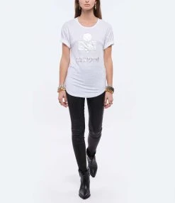 MARANT ÉTOILE Tee-shirt Koldi Lin Blanc Argenté -ANINE BING Boutique imare look20211110 177 1