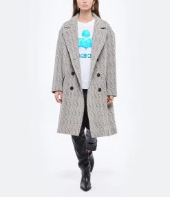 MARANT ÉTOILE Tee-shirt Klowia Lin Blanc Bleu 13 MARANT ÉTOILE Tee-shirt Klowia Lin Blanc Bleu -ANINE BING Boutique imare look20211110 212