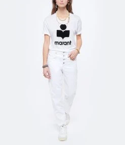MARANT ÉTOILE Tee-shirt Koldi Lin Blanc Noir 13 MARANT ÉTOILE Tee-shirt Koldi Lin Blanc Noir -ANINE BING Boutique imare look20211216 247