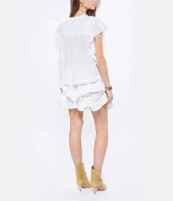 MARANT ÉTOILE Top Layona Coton Organique Blanc 13 MARANT ÉTOILE Top Layona Coton Organique Blanc -ANINE BING Boutique imare look20211216 348 1