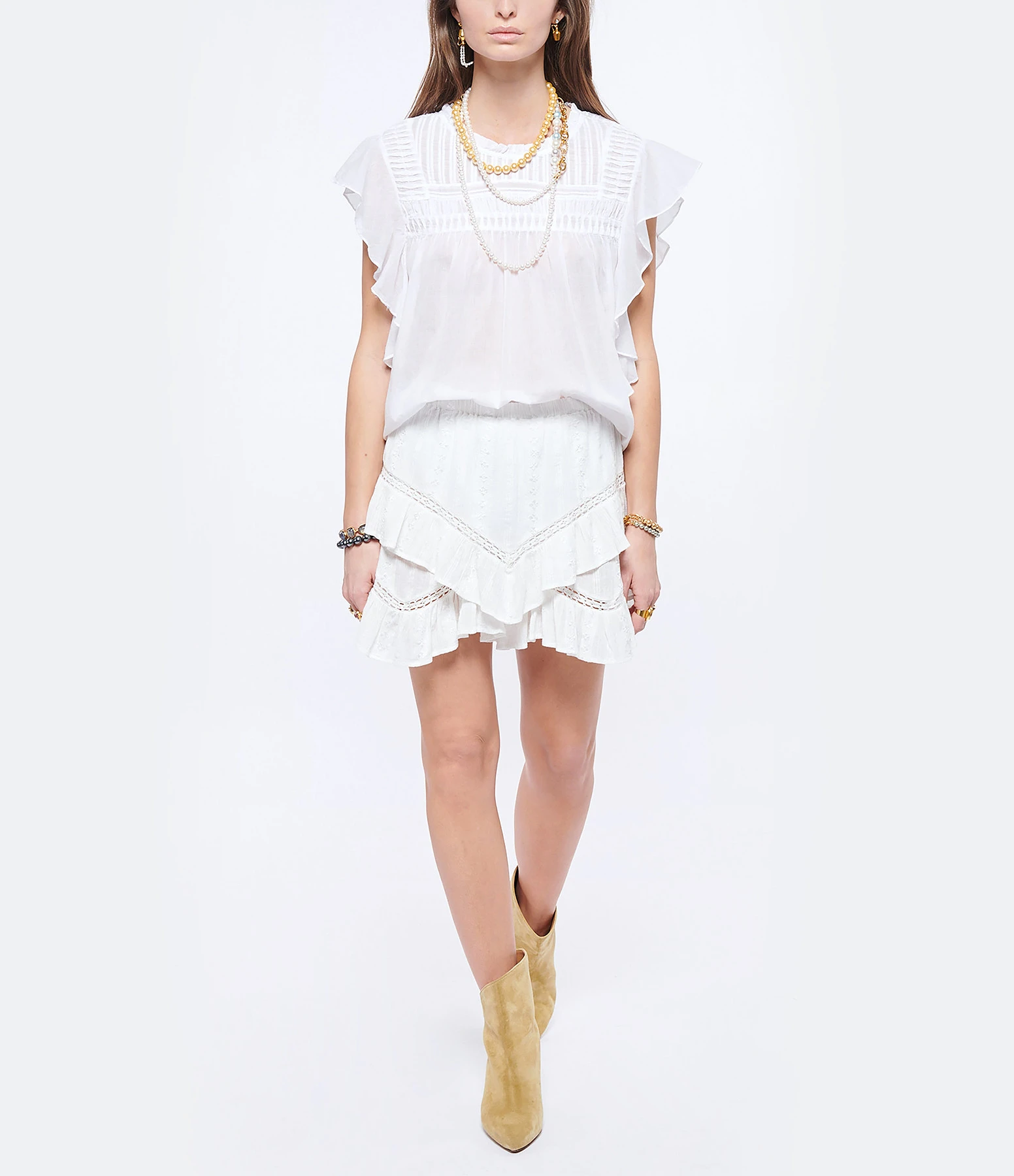 MARANT ÉTOILE Top Layona Coton Organique Blanc 6 MARANT ÉTOILE Top Layona Coton Organique Blanc – Image 4