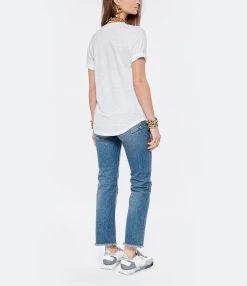 MARANT ÉTOILE Tee-shirt Koldi Lin Blanc Bleu -ANINE BING Boutique imare look20220111 53