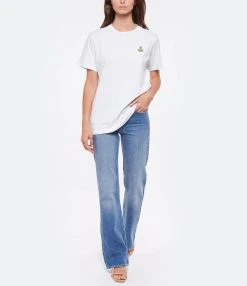 MARANT ÉTOILE Tee-shirt Zewel Coton Organique Blanc Kaki -ANINE BING Boutique imare look20220518 129