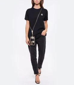 MARANT ÉTOILE Tee-shirt Zewel Coton Organique Noir Écru -ANINE BING Boutique imare look20220518 184