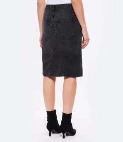 MARANT ÉTOILE Jupe Fiali Coton Noir Délavé -ANINE BING Boutique imare look20220518 224