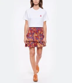 MARANT ÉTOILE Tee-shirt Zewel Coton Organique Blanc Framboise 10 MARANT ÉTOILE Tee-shirt Zewel Coton Organique Blanc Framboise -ANINE BING Boutique imare look20220518 244