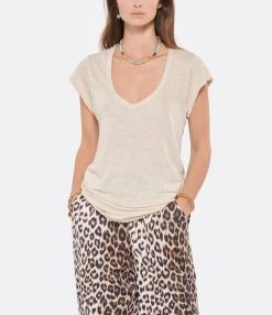 MARANT ÉTOILE Tee-shirt Zankou Lin Écru -ANINE BING Boutique imare look20220531 167
