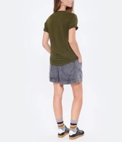 MARANT ÉTOILE Tee-shirt Koldi Lin Kaki Doré -ANINE BING Boutique imare look20220531 310