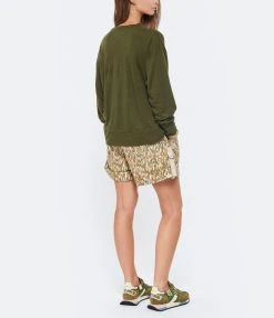 MARANT ÉTOILE Tee-shirt Klowia Lin Kaki Doré 11 MARANT ÉTOILE Tee-shirt Klowia Lin Kaki Doré -ANINE BING Boutique imare look20220615 271