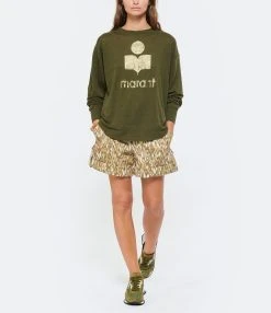 MARANT ÉTOILE Tee-shirt Klowia Lin Kaki Doré 10 MARANT ÉTOILE Tee-shirt Klowia Lin Kaki Doré -ANINE BING Boutique imare look20220615 273