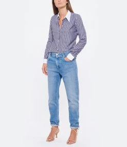 MARANT ÉTOILE Jean Neasr Coton Bleu Clair -ANINE BING Boutique imare look20220719 279