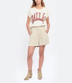 MARANT ÉTOILE Short Titea Coton Écru -ANINE BING Boutique imare look20220810 193