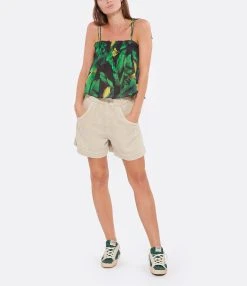 MARANT ÉTOILE Short Titea Coton Écru -ANINE BING Boutique imare look20220906 319