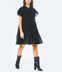 MARANT ÉTOILE Robe Lanikaye Coton Noir 11 MARANT ÉTOILE Robe Lanikaye Coton Noir -ANINE BING Boutique imare look20221110 276 1