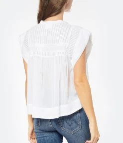MARANT ÉTOILE Top Leaza Coton Blanc -ANINE BING Boutique imare look20221110 341
