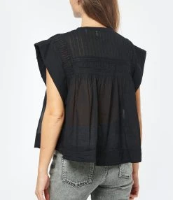 MARANT ÉTOILE Top Leaza Coton Noir 9 MARANT ÉTOILE Top Leaza Coton Noir -ANINE BING Boutique imare look20221110 350