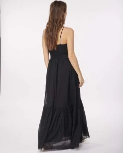 MARANT ÉTOILE Robe Longue Giana Coton Noir -ANINE BING Boutique imare look20221130 113 1