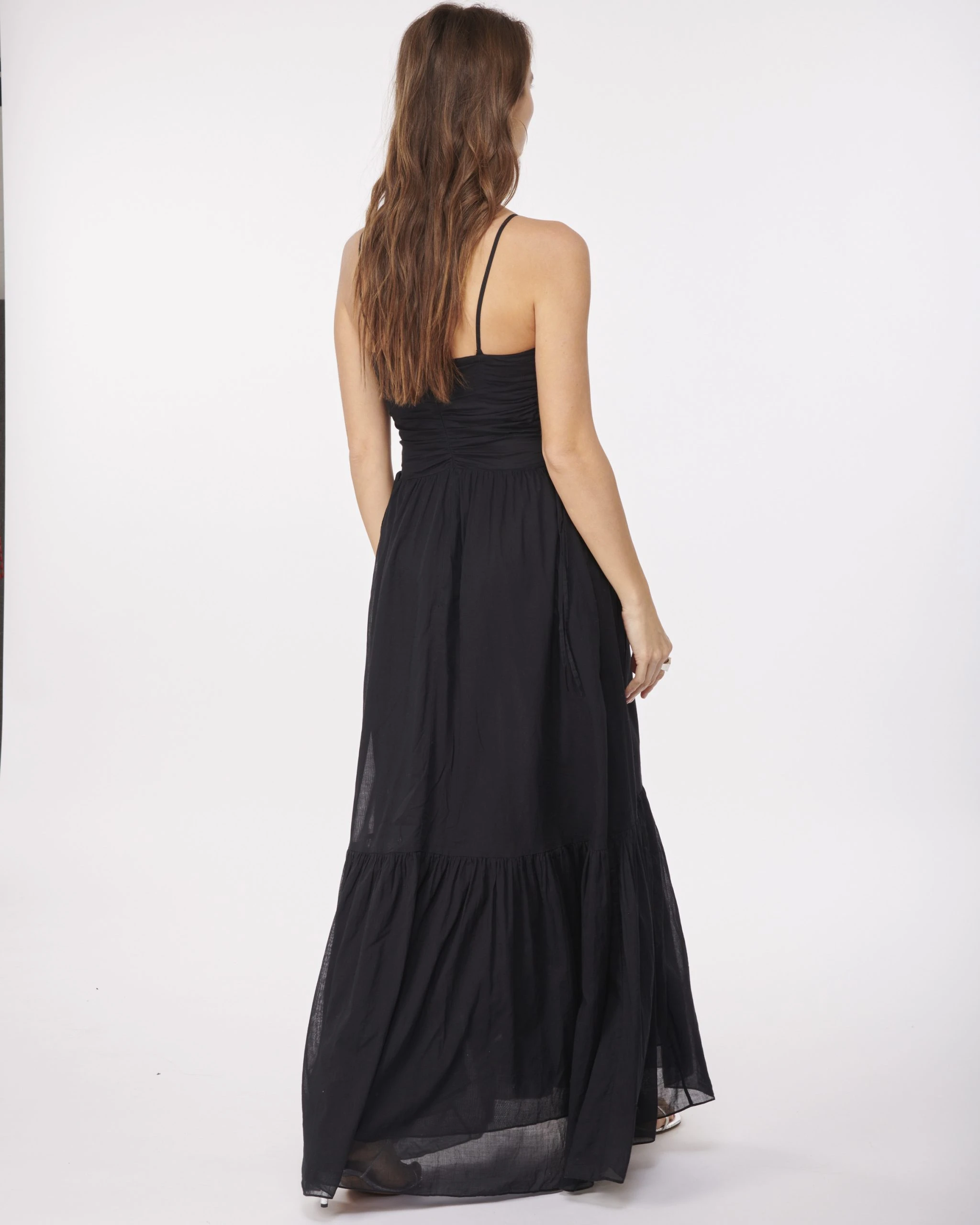 MARANT ÉTOILE Robe Longue Giana Coton Noir 7 MARANT ÉTOILE Robe Longue Giana Coton Noir – Image 5