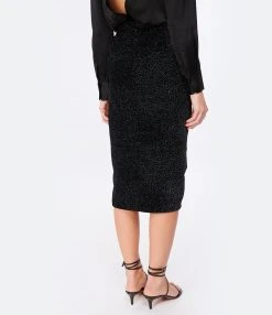 MARANT ÉTOILE Jupe Longue Alyssa Noir -ANINE BING Boutique imare look20221130 169