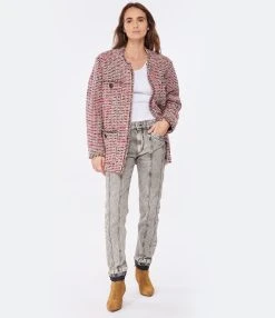 MARANT ÉTOILE Jean Sulanoa Coton Gris Clair -ANINE BING Boutique imare look20221130 227