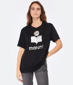 MARANT ÉTOILE Tee-shirt Zewel Lin Noir 9 MARANT ÉTOILE Tee-shirt Zewel Lin Noir -ANINE BING Boutique imare look20221130 276