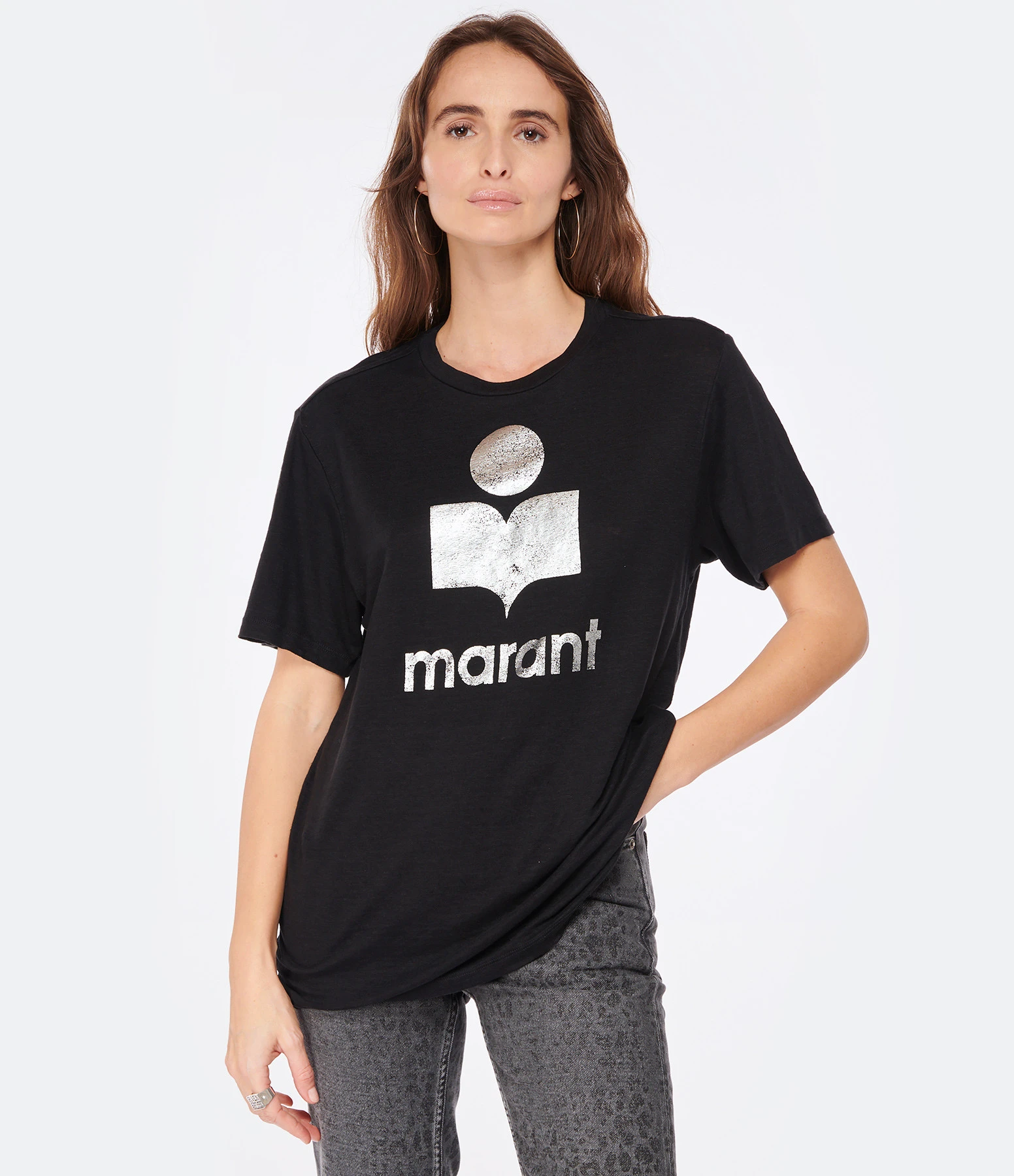 MARANT ÉTOILE Tee-shirt Zewel Lin Noir 5 MARANT ÉTOILE Tee-shirt Zewel Lin Noir – Image 3